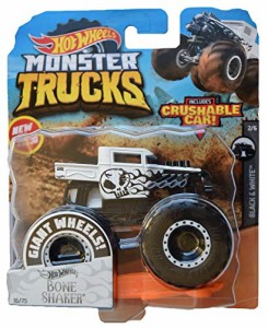 ホットウィール マテル ミニカー Hot Wheels Monster Trucks 1:64 Scale Bone Shaker 16/75 Crushable 