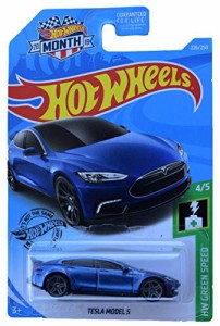 ホットウィール Hot Wheels テスラ モデルS HWグリーンスピード 4/5 226/250 ブルー  2019マンスカード  Te