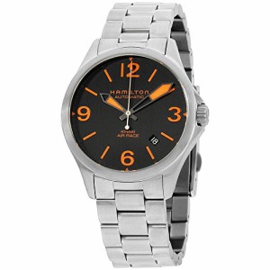 腕時計 ハミルトン メンズ Hamilton Men's Khaki Aviation H76235131 38mm Black Dial SS Automatic Watch