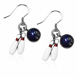 気まぐれなかわいい プレゼント クリスマス Whimsical Gifts Sports Charm Earrings (Bowling, Si