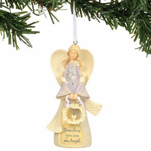 エネスコ Enesco 置物 インテリア Enesco Foundations Grandmother Angel Ornament, 4.75", Multicolor