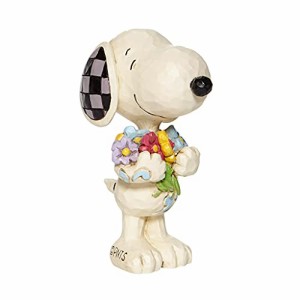 エネスコ Enesco ピーナッツ スヌーピーと花 ミニフィギュア インテリア ジム・ショア 約8センチ