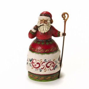 エネスコ Enesco 置物 インテリア Enesco Jim Shore Heartwood Creek Santa with Pipe and Cane Figurine 