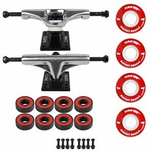 ウィール タイヤ スケボー Skateboard Package 5.0 (7.75") Silver Trucks 53mm 83A Red Cruiser Wheels A