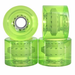 ウィール タイヤ スケボー Cal 7 60mm 83A Cruiser Skateboard Wheels Set (Clear Green)