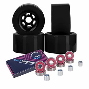 ウィール タイヤ スケボー Cal 7 97mm 78A Cruiser Skateboard Wheels, Longboard Flywheel (Solid Black)