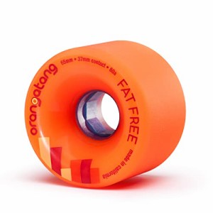 ウィール タイヤ スケボー Orangatang Fat Free 65 mm 80a Freeride Longboard Skateboard Wheels (Orange