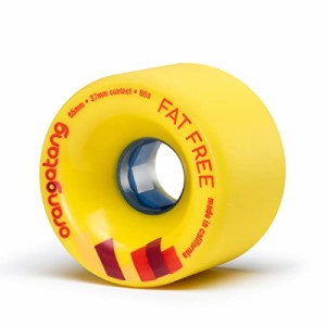 ウィール タイヤ スケボー Orangatang Fat Free 65 mm 86a Freeride Longboard Skateboard Wheels w/Loade