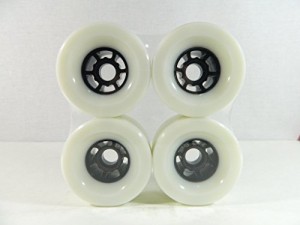 ウィール タイヤ スケボー 90mm x 52mm Pro Longboard Cruiser Wheels Flywheels (White)