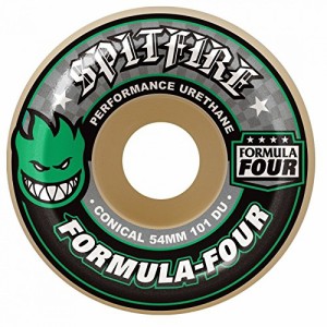 ウィール タイヤ スケボー Spitfire Formula Four Conical Full Wheels 101duro White/Red (53mm)