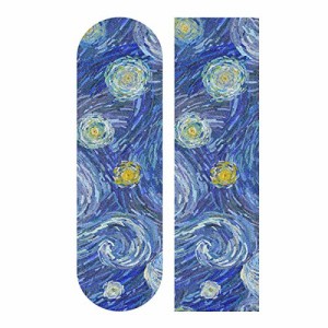 デッキテープ グリップテープ スケボー YYZZH Glowing Moon Starry Night Sky Swirly Cloud Stars A