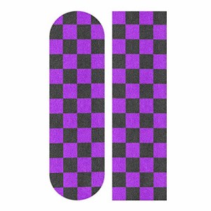 デッキテープ グリップテープ スケボー YYZZH Purple Checkered Gingham Plaid Pattern Square Desi