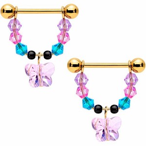 ボディキャンディー ボディピアス アメリカ Body Candy 14G Womens Nipplerings Piercing 5/8" Pl