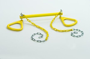 ジャングルジム ブランコ 屋内・屋外遊び Ultimate Trapeze Bar with Rings | Yellow | Compatible