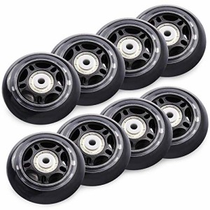 ウィール タイヤ スケボー TOBWOLF 8 Pack 76mm 84A Inline Skate Wheels with ABEC-7 Bearings, Roller S