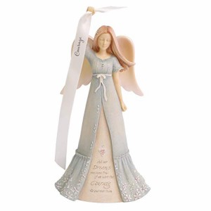 エネスコ Enesco 置物 インテリア Enesco Foundations Virtues Angel of Courage Figurine, 8.19 Inch, Mu