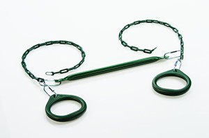 ジャングルジム ブランコ 屋内・屋外遊び Standard Trapeze Bar with Rings | Green | Compatible 