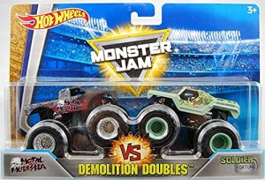 ホットウィール Hot Wheels モンスタージャム デモリションダブルス メタルムリシャvsソルジャーフ