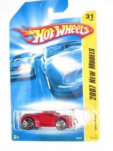 ホットウィール マテル ミニカー Hot Wheels 2007 New Models -#31 Ultra Rage Red Open Hole 5 Spoke 
