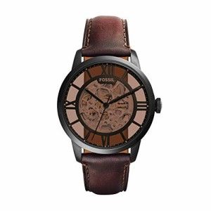 腕時計 フォッシル メンズ Fossil Men's Townsman Automatic Stainless Steel and Leather Three-Hand Ske