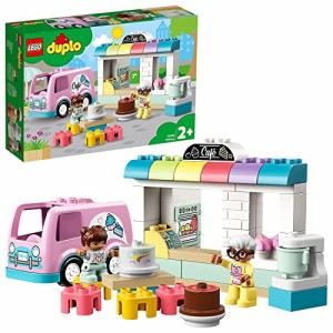 レゴ デュプロ LEGO 10928 DUPLO Town Bakery Playset with Cafe Van, Cakes and Cupcakes, Large Bricks for T