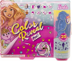 バービー バービー人形 Barbie Color Reveal Peel Mermaid Fashion Reveal Doll Set with 25 Surprises Inc