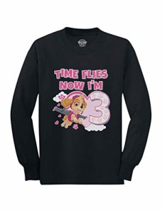 パウパトロール 子供服 長袖Tシャツ 2T 日本サイズ95相当 スカイ ブラック キッズ ファッション 