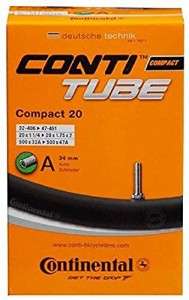チューブ パーツ 自転車 Continental 20" Bicycle Tube, Wide 1.9"/2.5" 34mm Schrader Valve