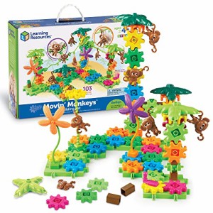 知育玩具 パズル ブロック Learning Resources Gears! Gears! Gears! Movin' Monkeys Building Play Set, 