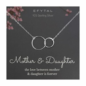 EFYTAL アクセサリー ブランド EFYTAL Mothers Day Gifts for Daughter, Mother Daughter Necklace, Gifts 