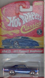 ホットウィール Hot Wheels クラシックス シリーズ1 1970プリムス・ロードランナー 9/25 ブルー ビー