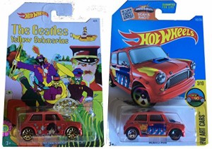 ホットウィール Hot Wheels 2台セット ザ・ビートルズ イエローサブマリン モリスミニ 4/6 The Beatles 