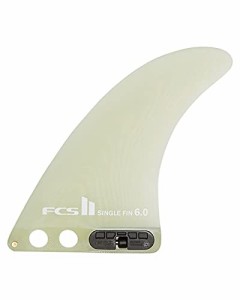 サーフィン フィン マリンスポーツ FCS II Single Performance Glass Longboard Fin - Clear - 6"