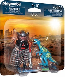 プレイモービル ブロック 組み立て Playmobil - Dinos DuoPack Velociraptor with Dino Catcher