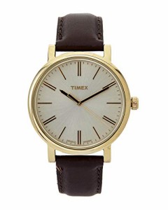 腕時計 タイメックス レディース Timex Round Leather Strap Watch