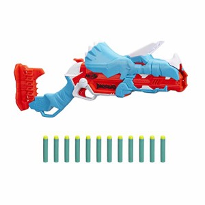 ナーフ アメリカ 直輸入 NERF DinoSquad Tricera-Blast Dart Blaster, Break-Open 3-Dart Loading, 12 Offi