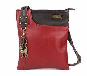 chala バッグ パッチ CHALA New Crossbody SWING Cell Phone Purse Bag Vegan Leather (Burgundy Slim Cat)