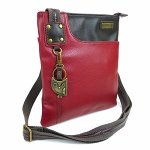 chala バッグ パッチ CHALA Handbag Xbody Swing Bag, Crossbody Swing Bag, FAUX Leather, 2 Tone (Owl, Burgu