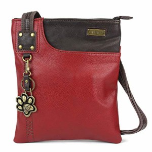 chala バッグ パッチ Chala Handbags Burgundy Crossbody SWING Bag Vegan Leather (Burgundy_ Paw)