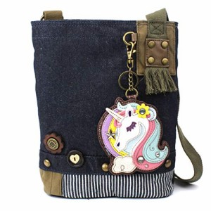 chala バッグ パッチ Chala Patch Cross-Body Women Handbag, Blue Denim Canvas Messenger Bag - Unicorn - De