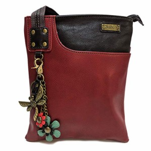 chala バッグ パッチ CHALA Crossbody Phone Purse | SOFT PU Leather SWING Bag Key fob (Burgundy_ Dragonfly