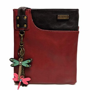 chala バッグ パッチ CHALA SWING Pack Smartphone Cross-Body Purse Purse Charm (Burgundy_ Mini Teal Dragon