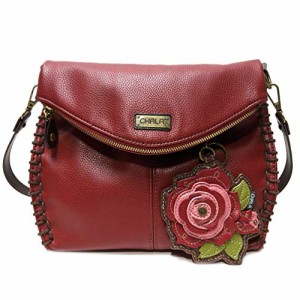 chala バッグ パッチ CHALA Charming Crossbody Bag Shoulder Handbag With Flap Top and Zipper Burgundy (Red