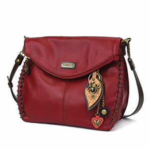 chala バッグ パッチ CHALA Charming Crossbody Shoulder Handbag With Zipper Flap Top and Key Fob- Burgundy