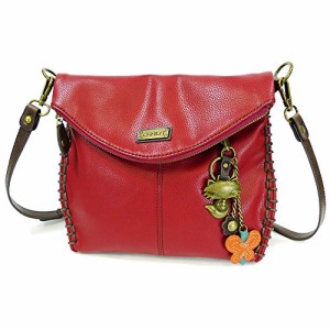 chala バッグ パッチ CHALA Charming Crossbody Shoulder Handbag With Zipper Flap Top and Key Fob- Burgundy