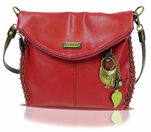 chala バッグ パッチ CHALA Charming Crossbody Shoulder Handbag With Zipper Flap Top and Key Fob- Burgundy