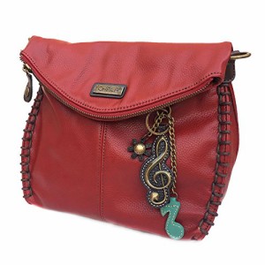 chala バッグ パッチ CHALA Charming Crossbody Shoulder Handbag With Zipper Flap Top and Key Fob- Burgundy