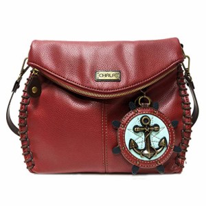 chala バッグ パッチ CHALA Charming Crossbody Bag Shoulder Handbag With Flap Top and Zipper Burgundy (Anc