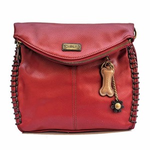 chala バッグ パッチ CHALA Charming Crossbody Shoulder Handbag With Zipper Flap Top and Key Fob- Burgundy