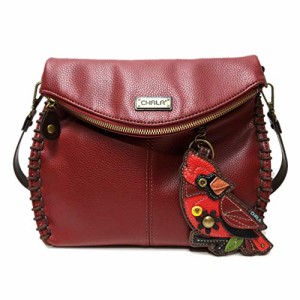 chala バッグ パッチ CHALA Charming Crossbody Bag Shoulder Handbag With Flap Top and Zipper Burgundy (Car